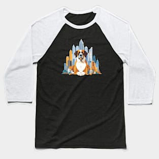 Saint-Bernard Dog Pet Animal Beauty Nature City Discovery Baseball T-Shirt